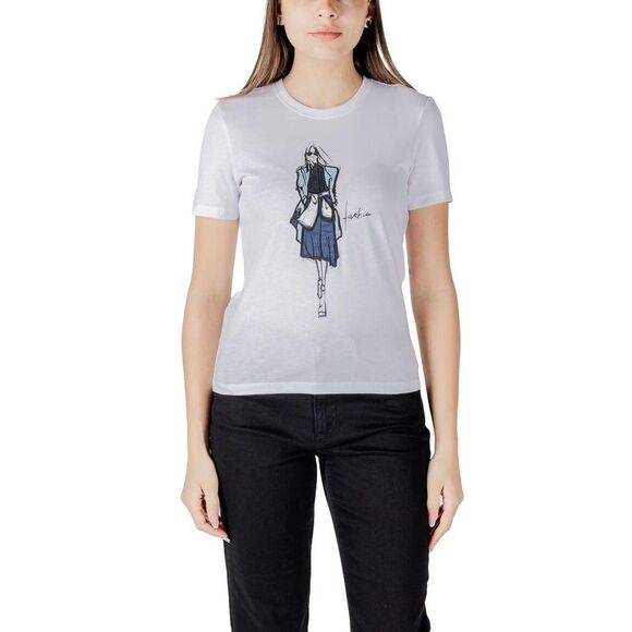 Only Women White Tops & T-Shirts - Picture 1 of 5